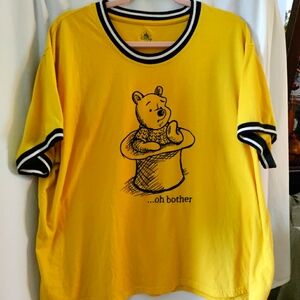 Disney Pooh Bear Oh Bother Yellow Black Tee Size 3 XL Pre-owned. Good Condition.